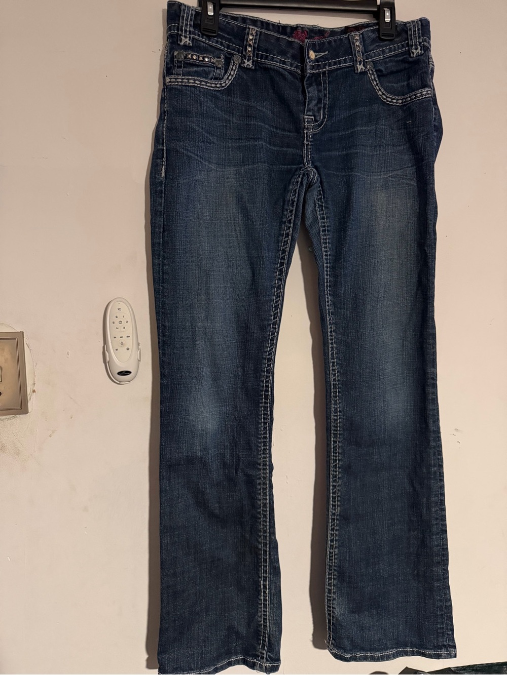 Rock & Roll Cowgirl Dark Blue Bootcut Jeans, 30 * 34, GUC